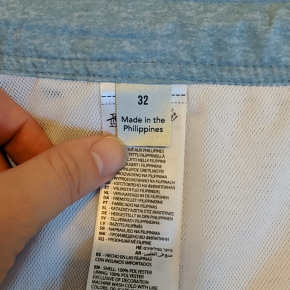 Original Penguin Striped Fixed Volley Swim Shorts - Picture 6 of 7